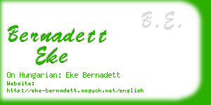 bernadett eke business card